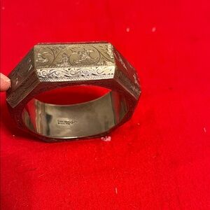 Elegant Silver Engraved Men's Bracelet